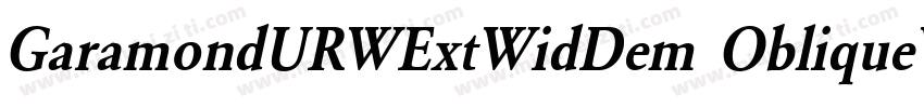 GaramondURWExtWidDem ObliqueVersion字体转换